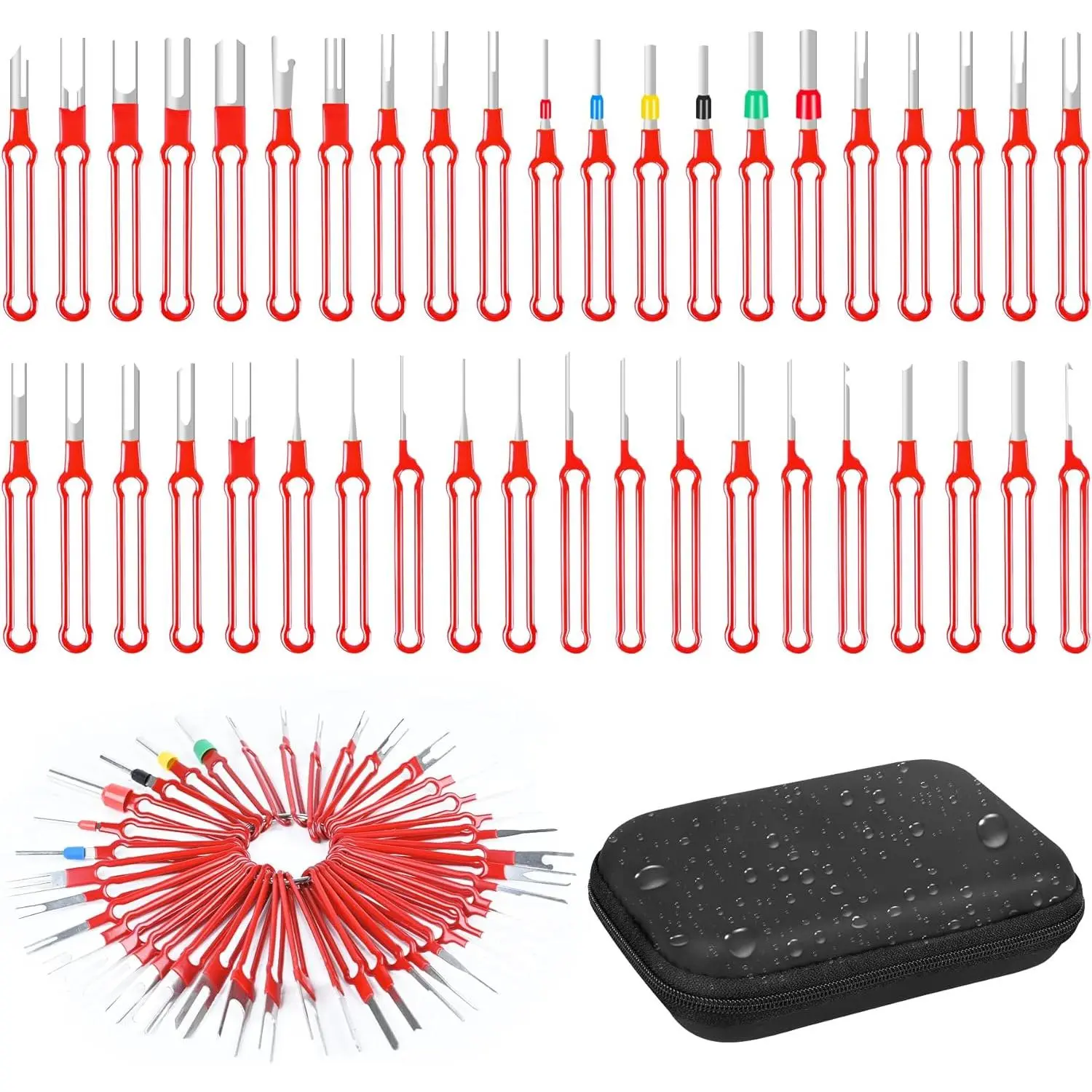 41 Pcs - Red Flat Handle