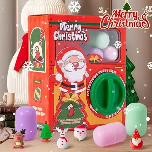 Mini Capsule Toy Machine for Christmas & Halloween, Includes 6 Colorful Eggs, Ideal Gift for Kids Aged 3 and Up
