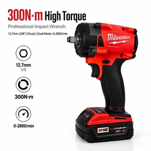 Milwaukee M18 1/2" Cordless Compact Impact Wrench, Portable Power Tool for Car Repair, Machinery Maintenance & General Fastening Work