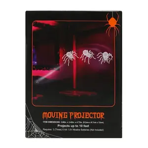 Halloween Moving Spider Projector LED Halloween Decoration with 3 Spiders Projects Up to 10 Feet Halloween Decor