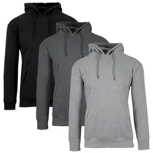 Men's3PackHoodies:HeavyweightFleeceLined,Zip&PulloverStyles,PlainDesign|WarmDailyWearforMen（gift）