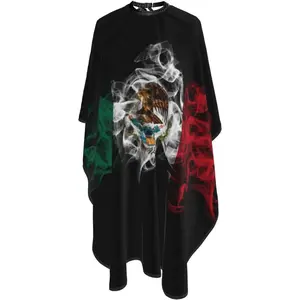 Mexico Flag Salon Barber Cape - Professional Hairdressing Waterproof Hair Cutting Cape With Adjustable Snap Closure-Haircut Apron For Hair Stylist And Home Use-55''X66'' Ceramic Curling Iron Haircare