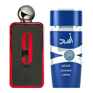 ASAD ZANZIBAR + 9PM REBEL by Afnan perfumes | (Men) 3.4oz (100ml) - Fragrance Gift Bundle