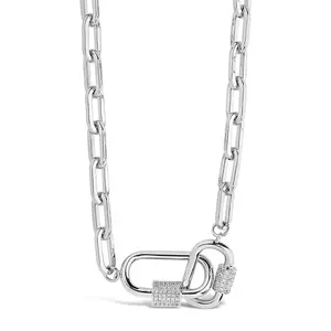 Interlocking Carabiner Pendant Necklace for Women