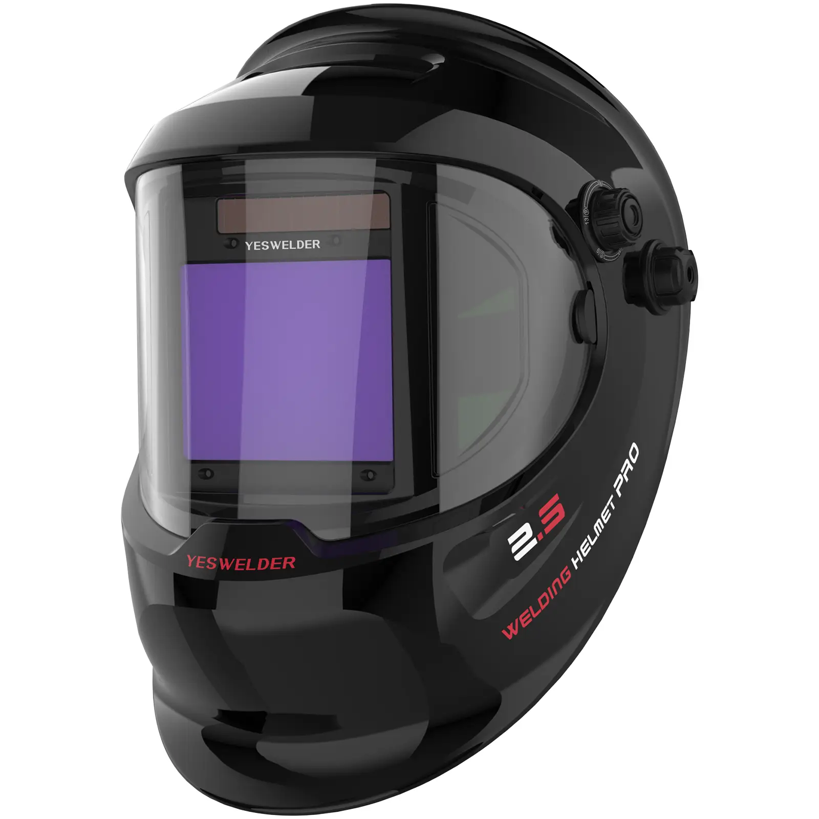 YESWELDER LYG-Q800D Panoramic Auto Darkened Welding Helmet with Side View | True Color Lens & 4 Sensors Welding Mask | Wide Shade 4/5-13 Welding Hood