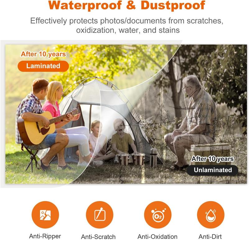 Bonsaii L421-Grey 9 Inch Thermal Laminator Machine with 5 Letter Size Laminating Sheets for Documents Posters & Photos Compact for Home Office School