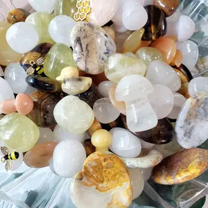 Crystal Confetti, Yellow Happy Bees, agate, clear quartz