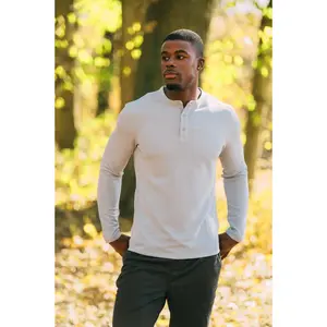 Mens Supreme Airtech Long Sleeve Henley Shirt