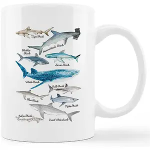 Shark Mug - Ceramic Shark Cup, 11oz