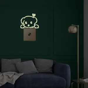 Switch Night Glow Sticker, Glowing Switch Decal for Home Decor, Easy-To-Apply Night Light Indicator, Perfect for Bedrooms & Bathrooms