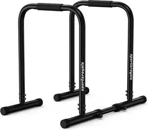 Adjustable Dip Bar Station, Heavy Duty Parallette & Parallel Bars, 400LBS Stable Dip Stands for Home Gym, Calisthenics & Upper Body Workout Equipment