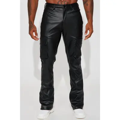 Black Flare Wide Leg Suit Pants Men - TikTok Shop