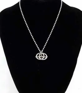Pre-owned the goats dept Sterling Silver Necklace GUCCI Beaded "GG" Logo #266