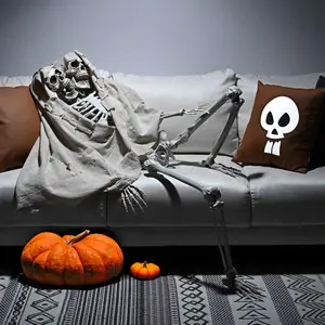 Yescom 5.4ft Poseable Skeleton Lift-Size with Two Heads