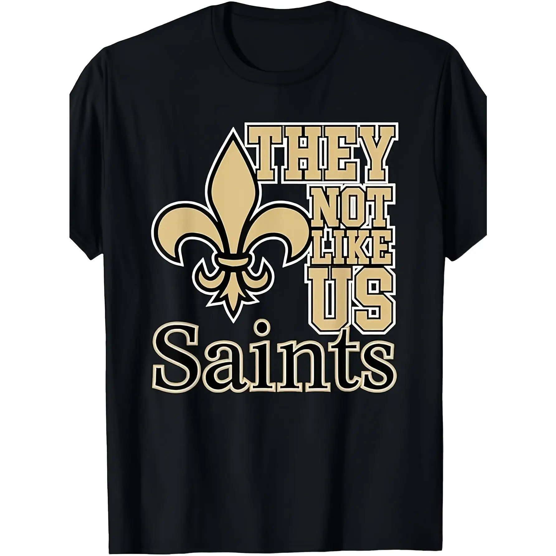 Saints Fan Pride Men's T-Shirt - Comfortable cotton, casual crew neck, unique printed design, machine washable