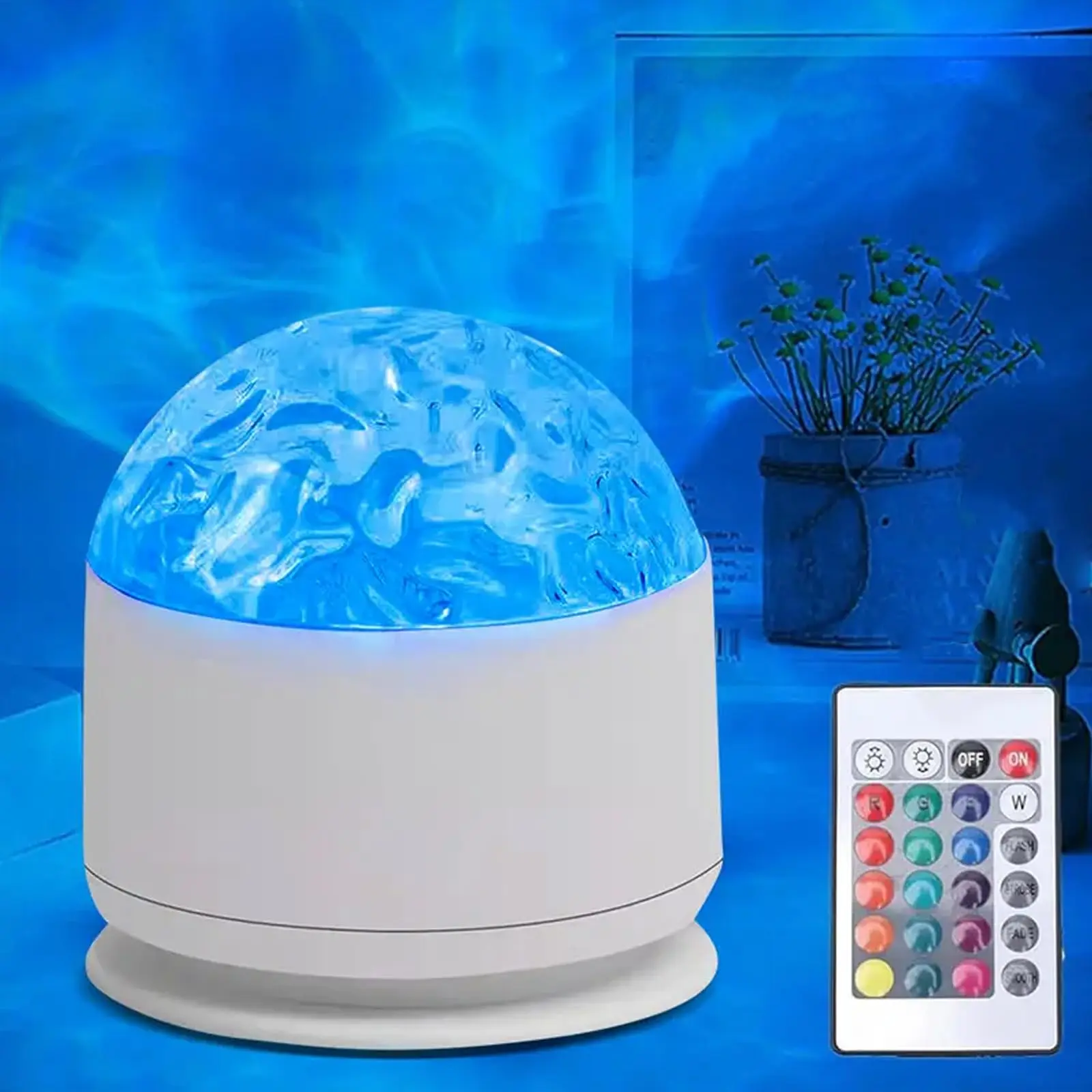 16 Color Changing Star Projector with Remote Control for Bedroom Decoration Ocean Wave & 3D Water Ripple Effects Christmas Gift Romantic Mood Lighting