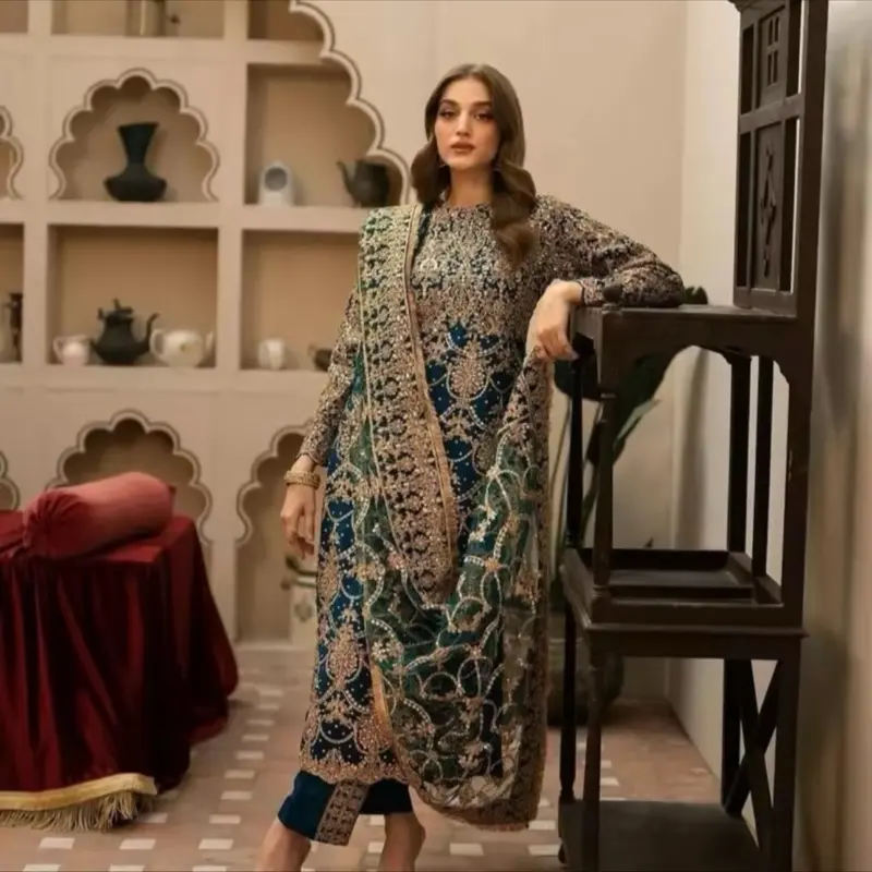 green evening dress long sleeve Simple A Line Long Sleeves Green Slit Prom Dress P1410