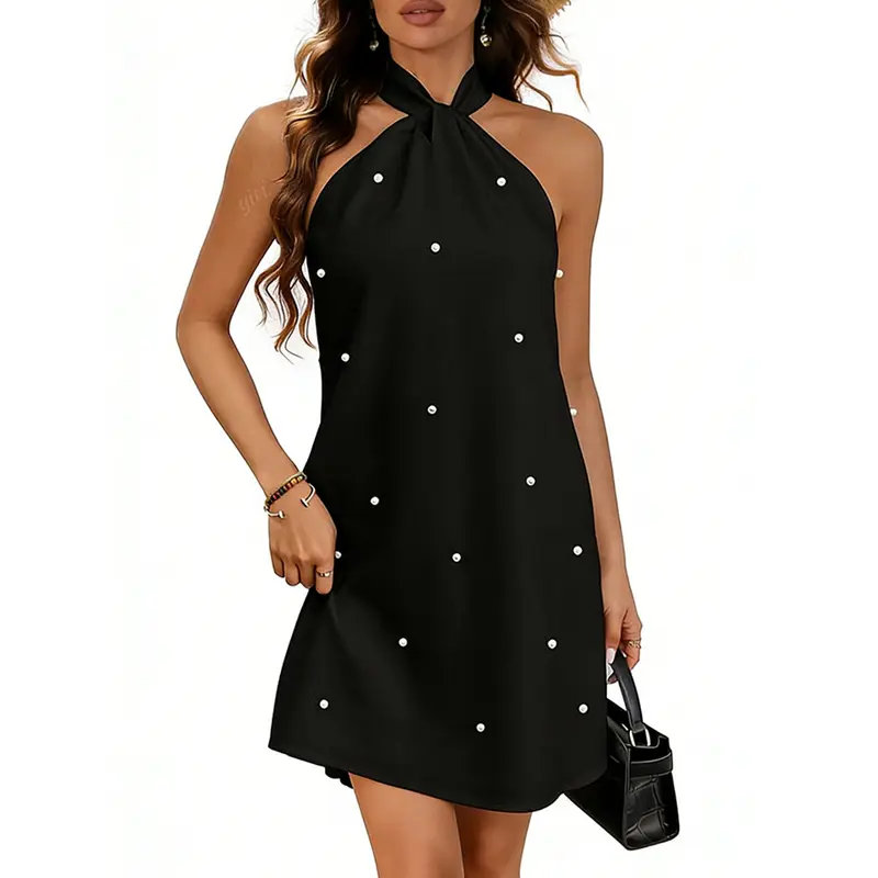 pearl beaded homecoming dress M1143L main image 0