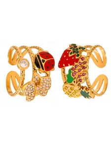 Women's Stainless Steel Ring, Summer Strawberry Design Jewelry, Casual Daily Wear Accessory, Perfect Gift for Her