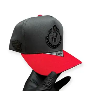 Chivas De Guadalajara Adjustable Snapback Cap - Dark Grey/Red Cotton Baseball Cap with Unisex Fit, Casual Design, Team Logo and Premium Quality