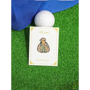 Creative Golf Hat Clip, Cartoon Soldier Shaped Brooch, Fashionable Hat Decoration for Men & Women, Trendy All-match & Exquisite Brooch for Birthday Gift, Golf Accessories