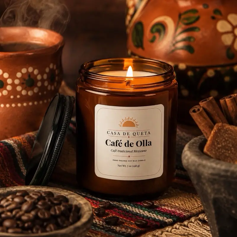 Café De Olla Scented Candle - Authentic Mexican Coffee Fragrance - 7 Oz Café De Olla Scented Candle - Authentic Mexican Coffee Fragrance - 7 Oz