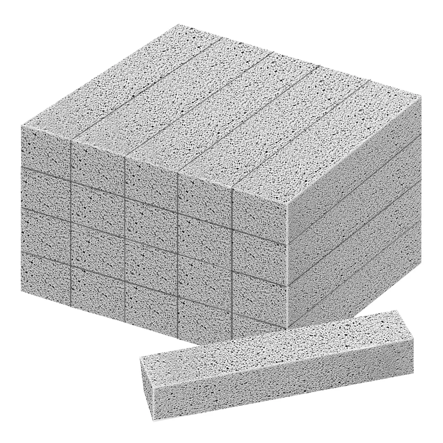 21-Pack Durable Synthetic Ceramic Toilet Bowl Pumice Stones, Powerful Hard Water Ring Cleaner, 5.9x1.4x0.9 Inches, Suitable for Toilet, Bathtubs, Pool Cleaning (Home & Bathroom Supplies)
