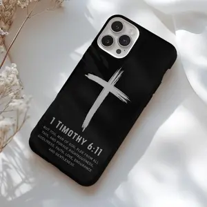 Bible Verse Phone Case with Cross Suitable for IPhone17 11 12 13 14 15 16 Pro Max Air Plus, Add Your Favorite Bible Quote,Christian Phone Case