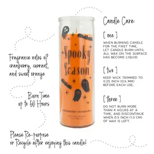 9 oz Cranberry Mandarin Aromatic Candle – Spooky Season Edition