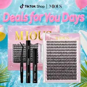 Mious D-001 With DIY Eyelashes Extension Kit Bond and Seal Eyelash Glue and Lash Remover Beginner Friendly Individual Lashes Waterproof and Long lasting Makeup For Girl  lash clusters kit waterproof lash clusters Cosmetic lashes clusters