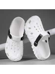 Summer Outdoor Breathable Non-Slip Cool Slippers, Trendy Thick Sole Hole Shoes for Men, Home Comfort Soft Bottom Slipper