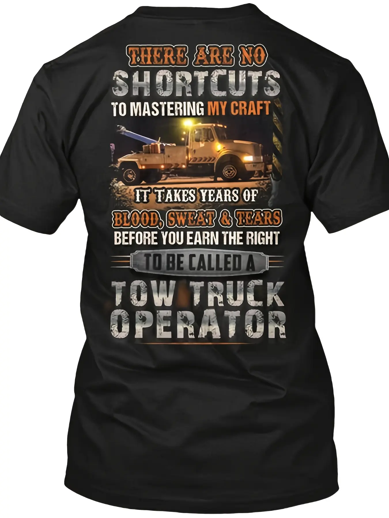 Tow Truck Operator |   All-Season Humor Men'S T-Shirt Round Neck Short Sleeve Soft Breathable Machine Washable Crew Neck Casual Style Perfect for Weekend