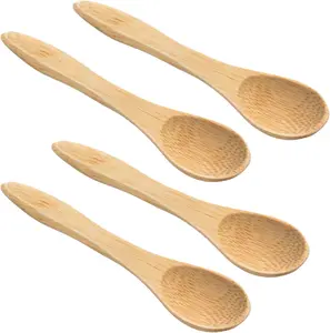 4 Small Wooden Spoons, 3.5 Inch Honey Spoons, Handmade Small Spoons, Nature Wooden Spoons, Mini Coffee Spoons, Small Wooden Teaspoons for Cream