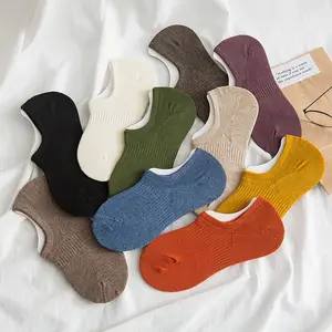 10 Pairs Ultra-Comfortable Women's Mesh Thin Boat Socks - Breathable, Sweat-Absorbing, Anti-Slip, Non-Falling Heel, Solid Color, Silicone Grip, Perfect for Water Sports and Casual Wear - Short Socks for Women Womenswear Basic