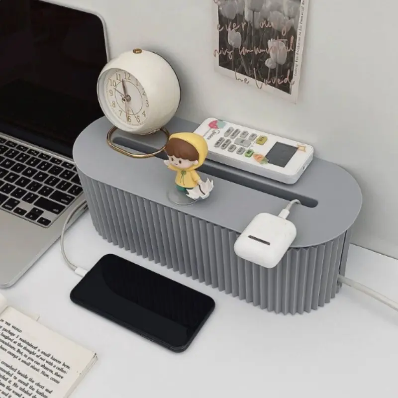 Home Office Cable Management Kit, Abs Material Wire Organizer, Includes Clips and Sleeves, Ideal for Home and Office Use