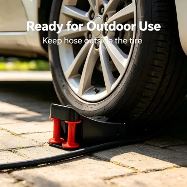 Car Wash Tire Hose Guide Roller, Anti-Crush Anti-Tangle Water Hose Holder, Heavy Duty Plastic Hose Guide Prevents Pinching Under Tires for Auto Detailing & Garden Watering