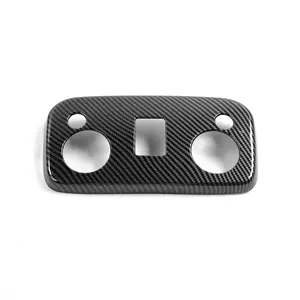Carbon Fiber Look ABS Reading Light Panel Front Lamp Trim Cover, Perfect Fit UV Resistant DIY Install Car Accessory for 2015-2023 Ford Mustang Car Interior Kit Auto Interior Accessory