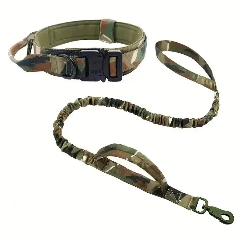 Dog Collar with Leash, 2 Counts/set Adjustable Nylon Collar with Buckle, Durable Dog Collar with Buckle, Dog & Cat Accessories