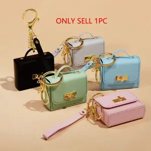 Mini Keychain Wallet with Leather Handle, Coin Purse, Phone Charm Gift, Compact and Stylish, Easy to Carry, Fits Various and Bags, Lightweight Keychain