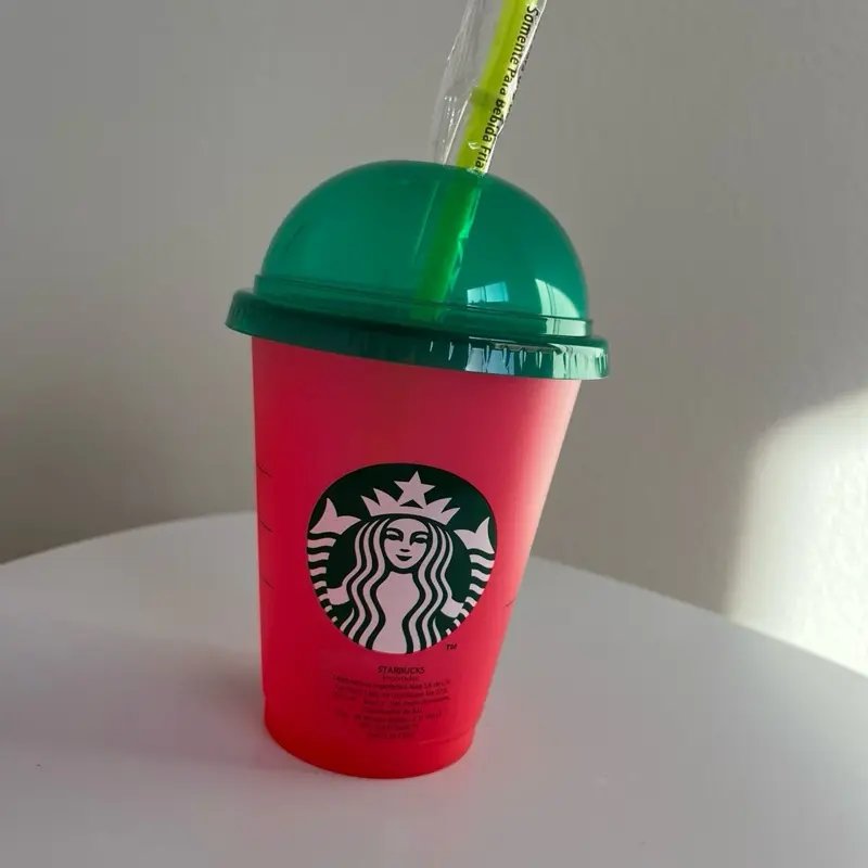 Starbucks New Mexico Watermelon Frappe Grande 16oz Dome Lid Cup