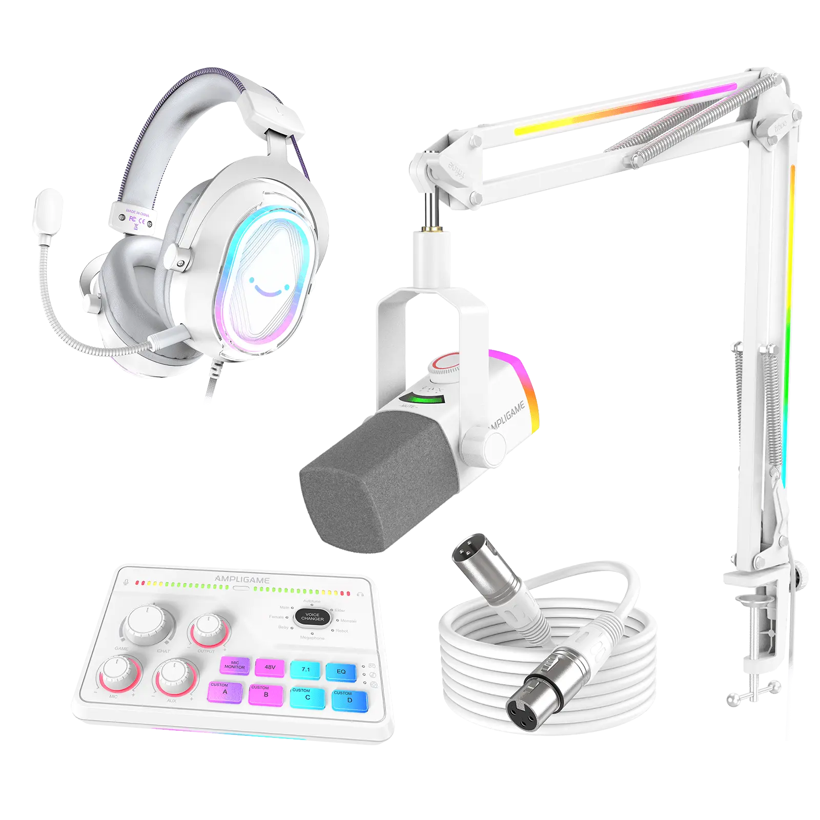 White with XLR Cable