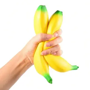 Banana Stress Ball PU Slow Rebound, Decompression Stress Ball, Realistic Fruit Toy, Pressure Relief Banana Toy, Fun and Relaxing Stress Reliever, Perfect for Anxiety Relief