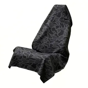 Gray Camouflage Car Seat Cover Universal Front Seat Protector Soft Washable Auto Interior Accessory Easy Install for Cars SUVs Daily Driving