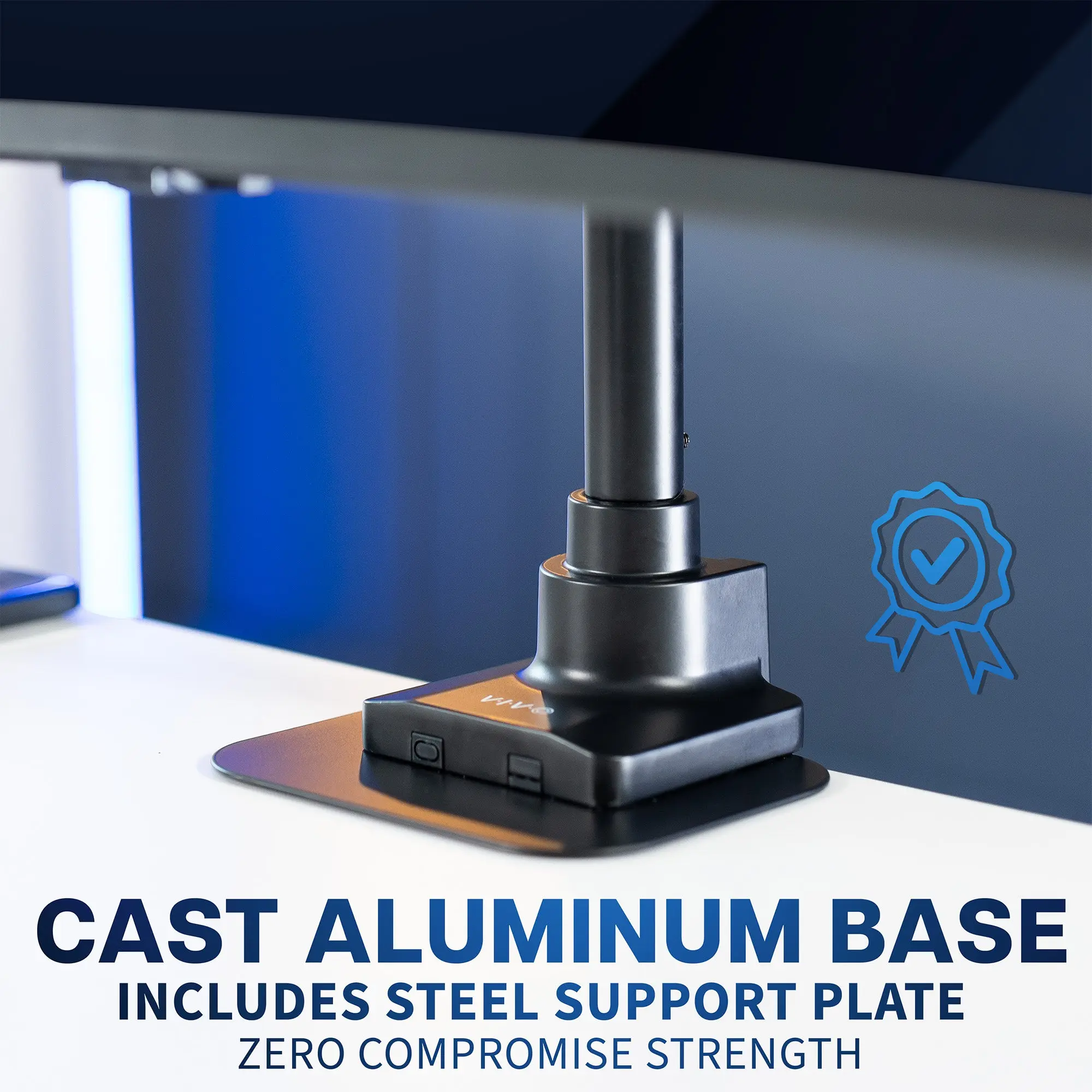 Vertical Dual Ultrawide Monitor Desk Mount - Up to 57" Screens