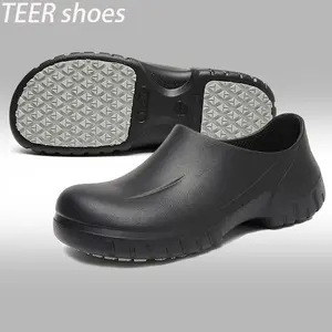 TEER Non-Slip Work Shoes for Restaurant Staff - Closed-Toe Flat Shoes with Soft Soles - Comfortable Slip-On Design for Everyday Casual Wear - Waterproof Worker Boots