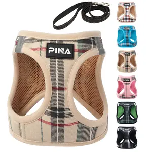PINA Dog Harness for Small Dogs No Pull, Small Dog Harness and Leash Set, No Choke Breathable Mesh Dog Vest Harness, Lightweight Adjustable Small Medium Dog Harness - Easy to Put On and Take Off