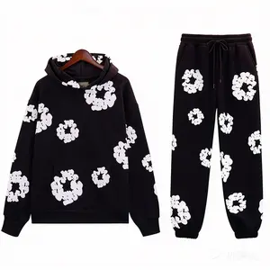 Denim Tears Unisex Fashionable Foam Cotton Printed Hoodie & Sports Suit Classic European and American Style Comfortable Durable Versatile for Multiple Occasions All Seasons