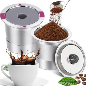 2 Pack Reusable K Cups for Keurig 1.0 Stainless Steel Refillable Coffee Pods BPA-Free & Durable Metal Coffee Filters Eco-Friendly Cost-Saving Reusable Coffee Pod Filters for Keurig Brewers Home Office RV Camping Daily Use Road Trips and Coffee Lovers