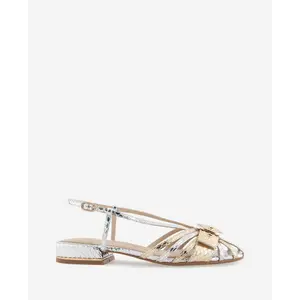 Farrah Metallic Combo Snake Caged In Buckle Sandal