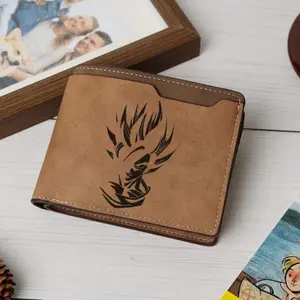 SY Warrior Silhouette Engraved Wallet, Anime, Manga, personalized item, comic character, cartoon, iconic anime, Dragon, gift, Dragon Fighter, Anime Hero, DBZ Inspired Craft leather wallet,Slim Wallet,Minimalist,Men’s Wallet,Card Holder,Trendy 2025,Luxury